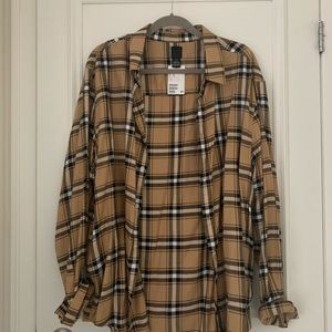 H&M beige flannel